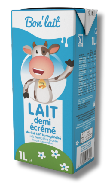 lait UHT, 1.5% matières grasses
