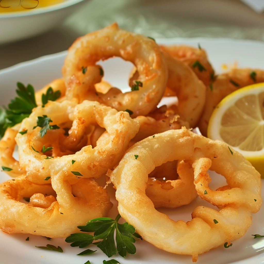 anneaux de calamars panés battered squid rings