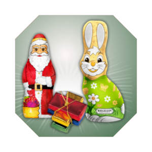 Christmas chocolates and Easter chocolates