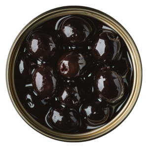black and green olives